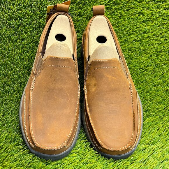 Skechers Superior Gains Mens Size 7.5 Brown Classic Leather Slip On Loafer Shoes main image 5